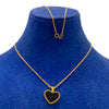 18k Gold Onyx Heart Necklace