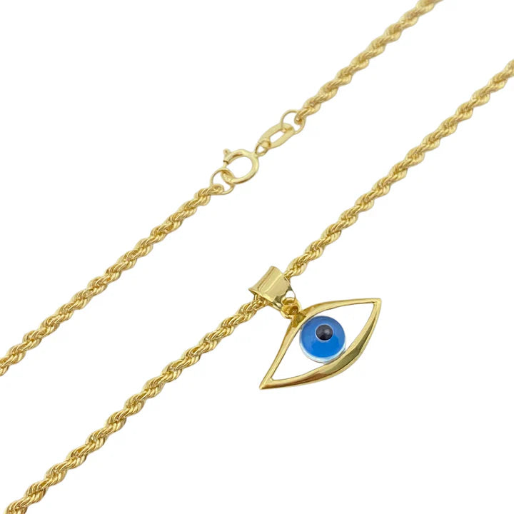 18k Gold Plain Amulet Necklace