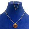 18k Gold Agate Heart Necklace
