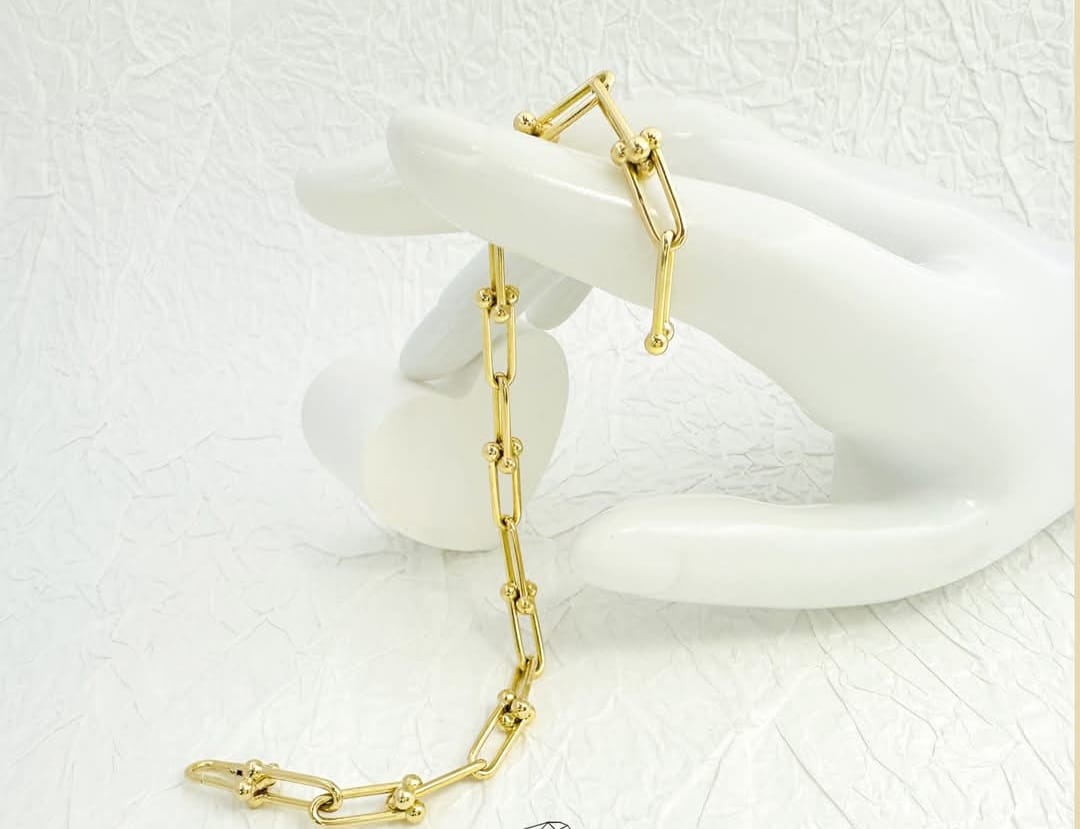 18k Gold Tiffany Hardware Bracelet