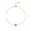 18K Real Gold Red Dragon Eye Bracelet