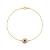 18K Real Gold Blue Sapphire Dragon Eye Bracelet-c