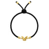18k Gold Butterfly Bracelet with thread charm
