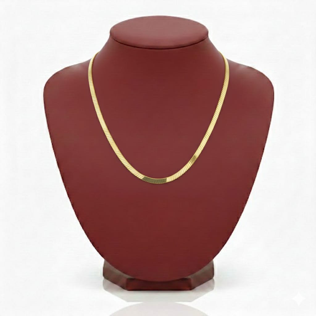 18k Gold Flat Snake Chain