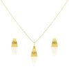 18k Gold Half cut shell Jewelry Set