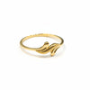 Gold ring on a gray background with weight and code displayed