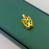 18k Gold Panther Pendant with Black Stone