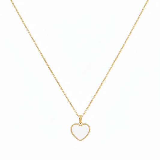 18k Gold Sea Shell Heart Necklace