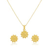 18k Gold Sunflower Jewelry Set