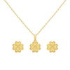 18k Gold 4 Heart Lines Jewelry Set