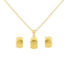 18k Gold LV Texture Jewelry Set