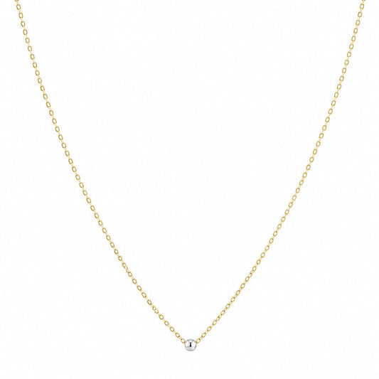 Gold chain necklace on a white background