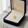 18k Gold Texture Heart Pendant