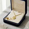 18k Gold Circle Crown Jewelry Set
