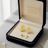 18K Real Gold Dollar Style Earrings