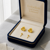 18K Real Gold Love Knot Earrings