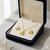 18k Gold Three Petals Jewelry Set