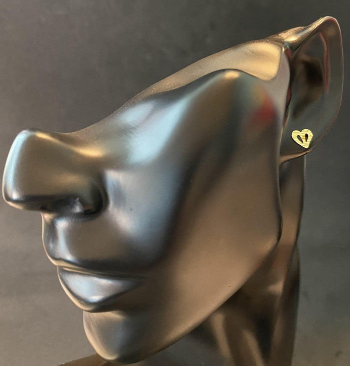 18K Real Gold Heart Earring 1.11 - Embellish Gold