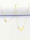18K Real Gold V Necklace - Embellish Gold
