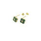 18K Real Gold VCA Green Stone Earrings - Embellish Gold
