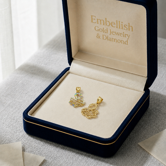 18k Gold Swan Pendant