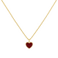 18k Gold Agate Heart Necklace
