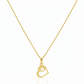 18K Real Gold Heart in Heart Necklace