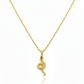 18k Gold Red Snake Necklace