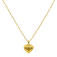 18K Gold Bubble Heart With Rope Chain