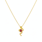 18k Gold Red Dragon Necklace