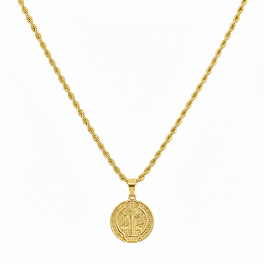 18k Gold Religious Necklace