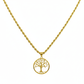 18k Gold Round Tree of Life Necklace
