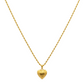 18k Gold Heart Stripe Necklace