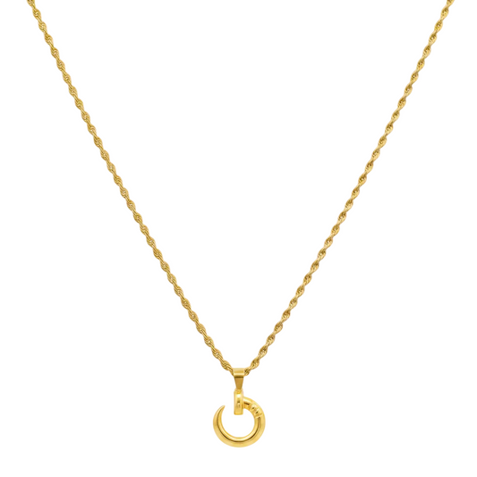 18k Gold Nail Necklace