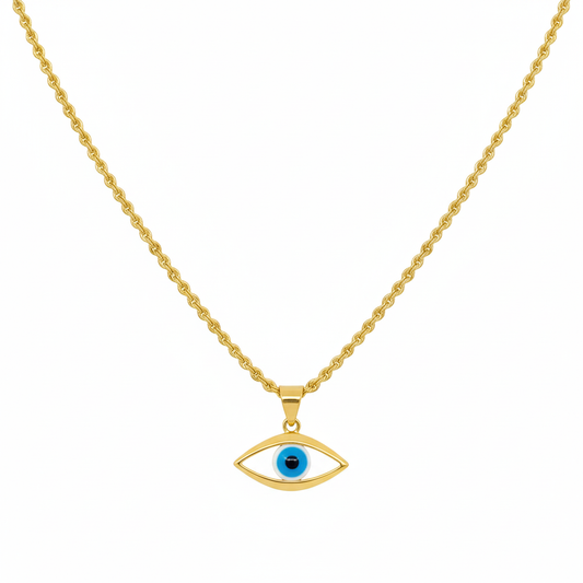 18k Gold Plain Amulet Necklace