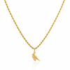 18K Gold Necklace With Bird Pendant