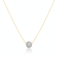 18K Real Gold Swarovski Necklace White