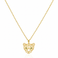 18k Gold Green Eye Tiger Necklace