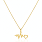 18k Gold Heart Beat Necklace