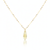 18K Real Gold Acrylic Stone Necklace 1