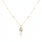 18K Real Gold Acrylic Stone Necklace 2