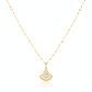 18K Real Gold White Droplet Necklace