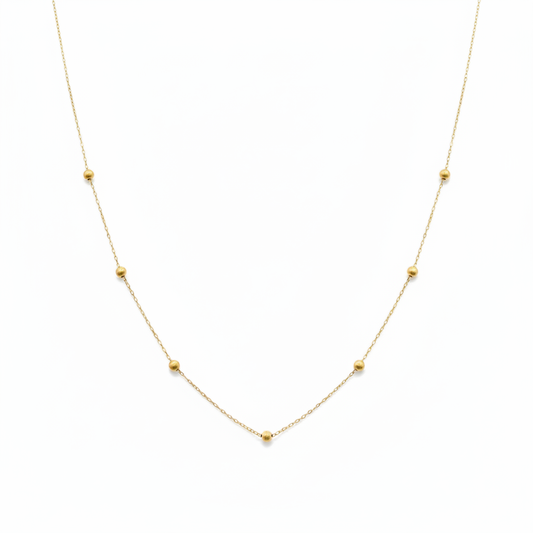 18K Gold 7 Balls Necklace