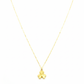 18K Real Gold 3 Petal Necklace