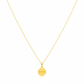 18K Real Gold Button Necklace