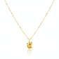 18K Real Gold Kitty Necklace