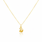 18K Real Gold Swan Necklace