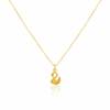 18K Real Gold Swan Necklace