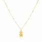 18K Real Gold Teddy Necklace
