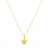18K Real Gold Turtle Necklace